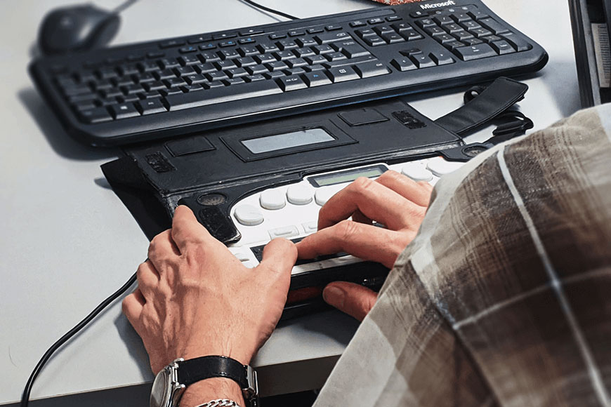 Web Content Accessibility - person using assistive technology