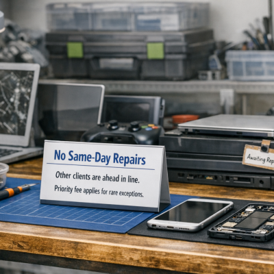 Repair shop workbench