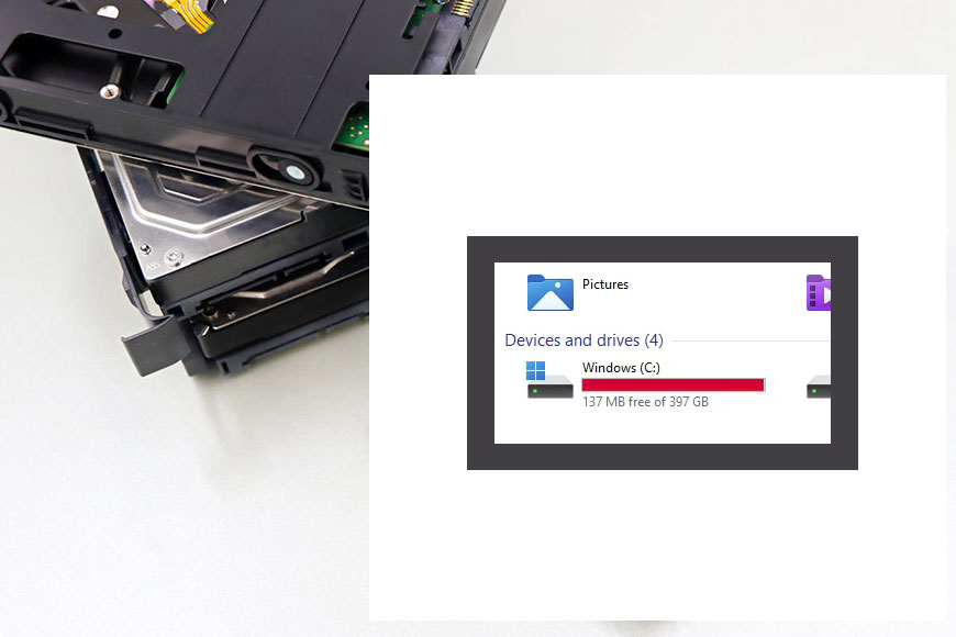 You are currently viewing Low Hard Drive Or Solid State Drive Disk Space